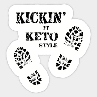 Kickin' It Keto Style Sticker